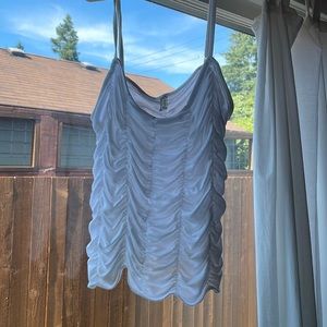 White ruched Free People intimates top in size M